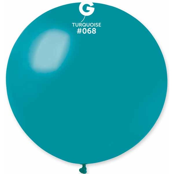 Gemar 31" Turquoise Latex Balloon, 1 Count