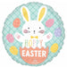 Hoppy Easter Bunny 18-Inch Round Foil Balloon