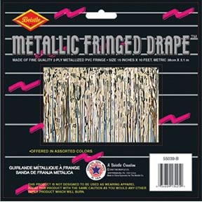 Gold 2-Ply Fringe Drape, 15 Inches x 10 Feet