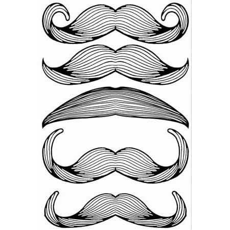 StacheTats Retro Glow Stache Temporary Mustache Tattoo