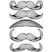 StacheTats Retro Glow Stache Temporary Mustache Tattoo