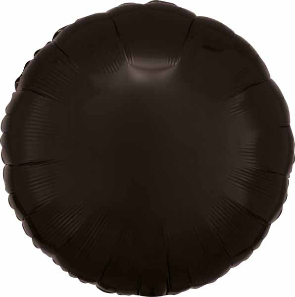 18-Inch Black Round Foil Balloon