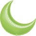 Lime Green Crescent Mini Shape Foil Balloon, 10 Inch