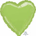 18-Inch Metallic Lime Green Heart Foil Balloon