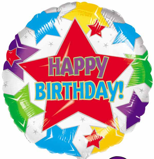 Star Birthday 18 Inch Foil Balloon