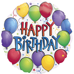 Balloon Fun Happy Birthday 18-Inch Round Foil Balloon
