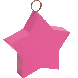 Pink Star Plastic Balloon Weight, 80 g