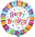 32 Inch Radiant Birthday Jumbo Holographic Foil Balloon