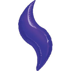 42 Inch Purple Curve SuperShape Foil Balloon