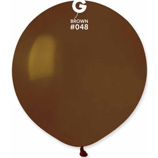 Gemar 19-Inch Brown #048 Latex Balloons, 25 Count