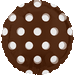 Brown Polka Dot 18-Inch Round Foil Balloon