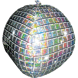 15 Inch Holographic Disco Ball UltraShape Foil Balloon