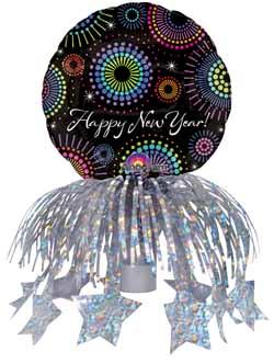 Dazzling New Year 9-Inch Air-Filled Balloon Bottle Topper