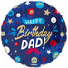Happy Birthday Dad 18-Inch Foil Balloon