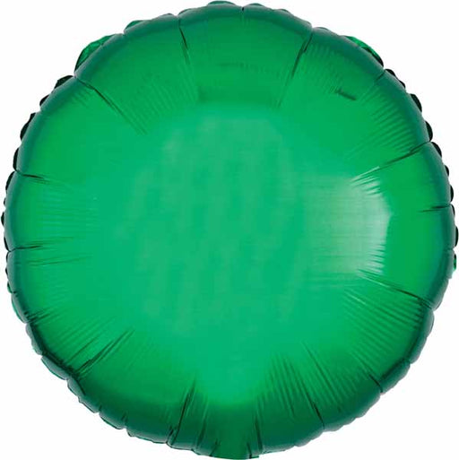 18 Inch Metallic Green Round Foil Balloon