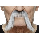 MOUSTACHE WHITE/GREY 12 CM X 10 CM