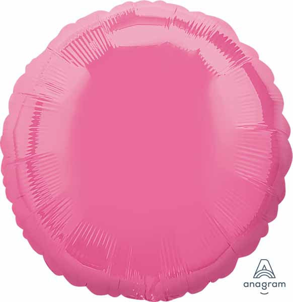 18-Inch Rose Pink Round Foil Balloon