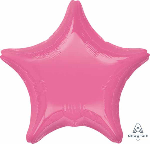 19-Inch Rose Star Foil Balloon, Flat