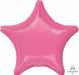 19-Inch Rose Star Foil Balloon, Flat