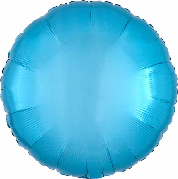 Anagram 18-Inch Caribbean Blue Round Foil Balloon