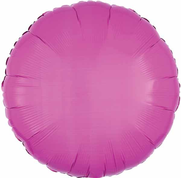 18 Inch Bright Bubble Gum Pink Round Foil Balloon