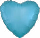 Caribbean Blue Heart Foil Balloon, 18 in