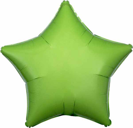 19 Inch Kiwi Green Star Foil Balloon, Flat