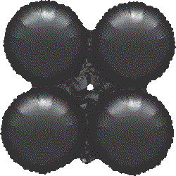 Small Metallic Black MagicArch Foil Balloon Module