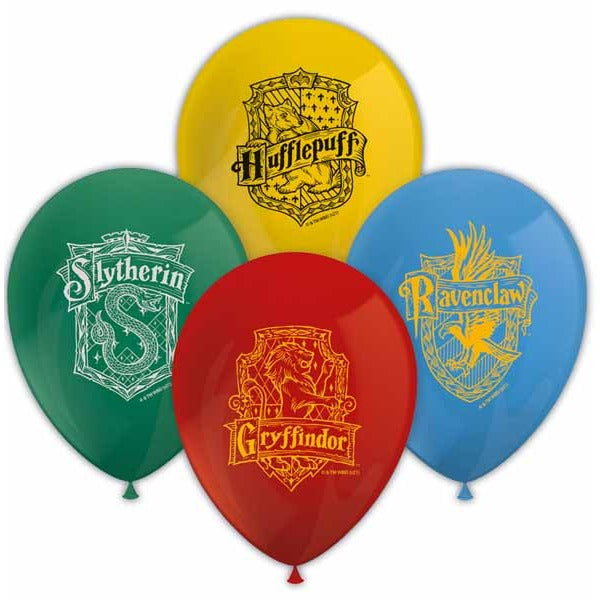 Harry Potter Hogwarts Latex Balloons, 8 Pack
