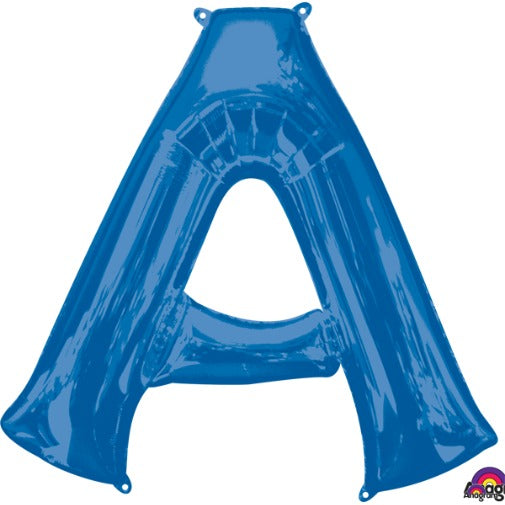 Blue Letter A Balloon, 34 Inch