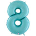 Megaloon Number 8 Balloon in Pastel Blue