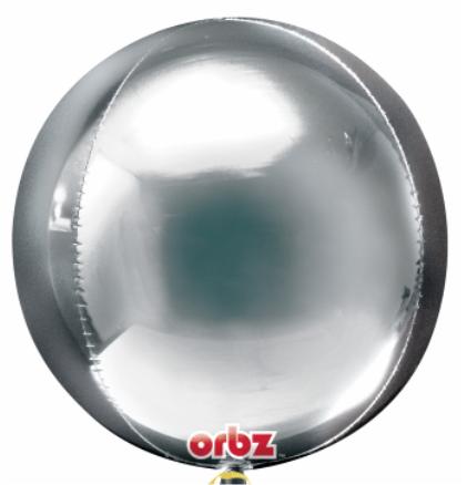 Anagram 16 Inch Silver Orbz Foil Balloon