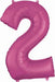 Pink Number 2 Balloon, 26 Inch