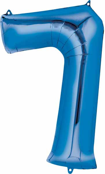 Blue Number 7 Balloon, 26 Inch