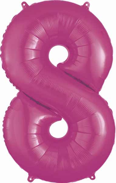 26-Inch Pink Number 8 Balloon