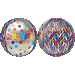 Congrats Dotty Geo Orbz 16-Inch Foil Balloon
