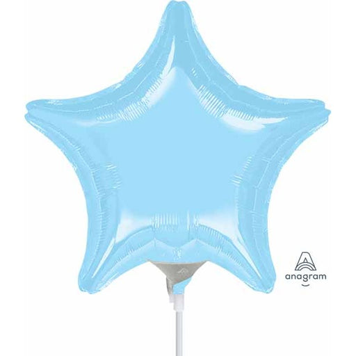 Pearl Pastel Blue Star Foil Balloon, 4 Inch
