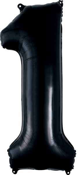 34-Inch Black Number 1 Foil Balloon