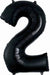 Anagram 34-Inch Black Number 2 Foil Balloon