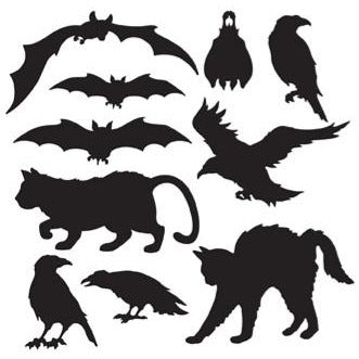 HALLOWEEN 6"-10" SILHOUETTES 10/PKG