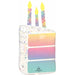 28" Pearlized Birthday Cake Holographic Foil Balloon