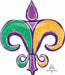 38-Inch Mardi Gras Fleur-de-Lis Foil Balloon