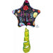 Happy Birthday Bursts Coil Tail AirWalker Foil Balloon