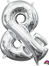 16-Inch Silver Ampersand Foil Balloon