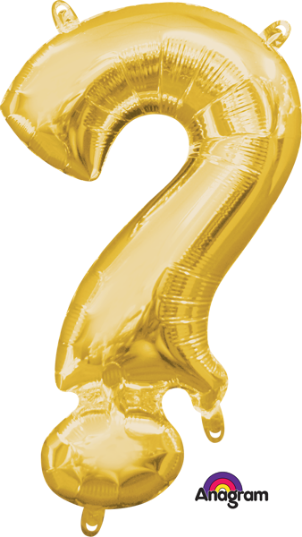 16-Inch Gold Question Mark Foil Balloon
