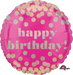 Happy Birthday Dotty 18" Round Holographic Foil Balloon