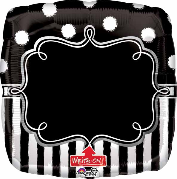 Chalkboard Birthday Party Write-On Foil Balloon, 28 Inch
