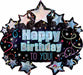 Brilliant Marquee Birthday Foil Balloon, 31 Inch
