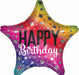 Rainbow Star Birthday Foil Balloon, 19 Inch
