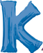 Blue Letter K Balloon, 33 Inch